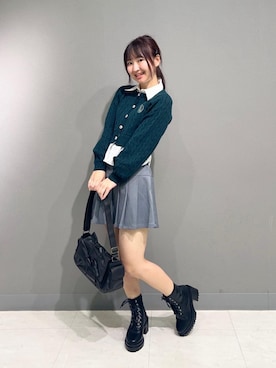 「シャツ 」｜「アイテム（ブーツ）」を使った、りっかさん（レディース・156cm）の秋コーディネート