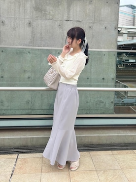 「フェミニン 」｜りっかさん（レディース・156cm）の夏コーディネート