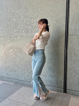 「フェミニン 」｜りっかさん（レディース・156cm）の夏コーディネート