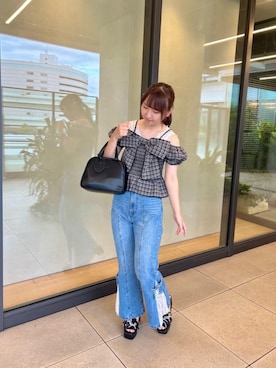 「フェミニン 」｜りっかさん（レディース・156cm）の夏コーディネート