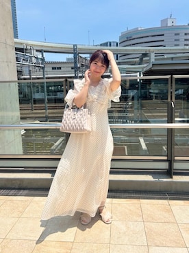 「フェミニン 」｜りっかさん（レディース・156cm）の夏コーディネート