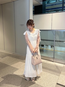 「アイテム（ワンピース/ドレス）」を使った、りっかさん（レディース・156cm）の夏コーディネート