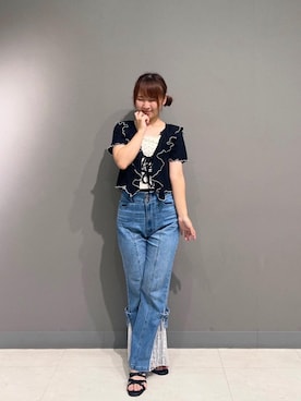 「MAJESTIC LEGON（マジェスティックレゴン）のアイテム」を使った、りっかさん（レディース・156cm）の夏コーディネート