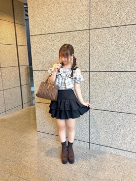 「アイテム（タンクトップ）」を使った、りっかさん（レディース・156cm）の夏コーディネート