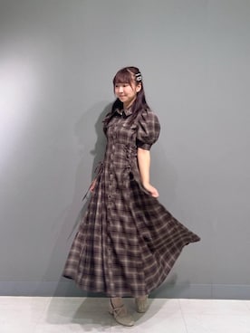 「アイテム（シャツワンピース）」を使った、りっかさん（レディース・156cm）の秋コーディネート