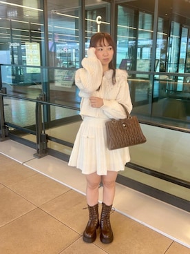 「アイテム（バッグ）」を使った、りっかさん（レディース・156cm）の秋コーディネート