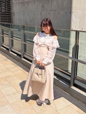 「MAJESTIC LEGON（マジェスティックレゴン）のアイテム（ワンピース）」を使った、りっかさん（レディース・156cm）の春コーディネート