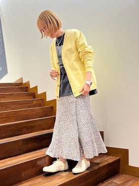 「SHIPS（シップス）のアイテム（ネックレス）」を使った、安川さん（レディース・157cm）の冬コーディネート