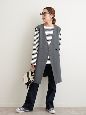 「FRAMeWORK（フレームワーク）のアイテム（ベスト）」を使った、haruさん（レディース・161cm）の夏コーディネート