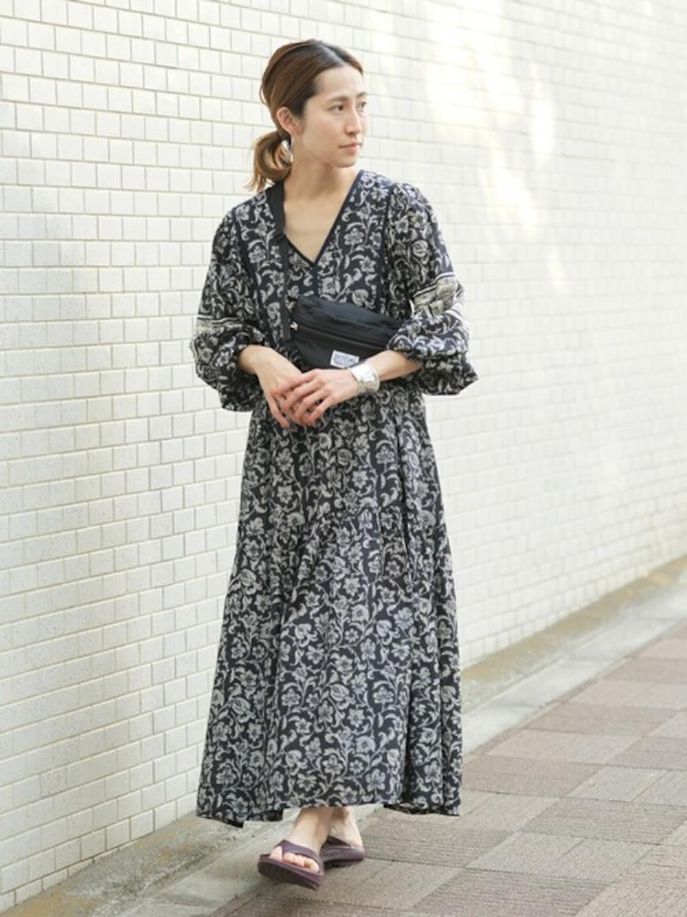 【美品】 フレームワーク 更紗プリントワンピース ロングワンピース ゆとり様美品✨フレームワーク 更紗プリントワンピース 花柄