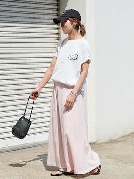 「FRAMeWORK（フレームワーク）のアイテム（キャップ）」を使った、haruさん（レディース・161cm）の春コーディネート