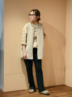 「FRAMeWORK（フレームワーク）のアイテム（その他アウター）」を使った、haruさん（レディース・161cm）の夏コーディネート