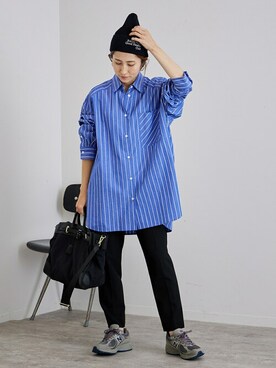 「FRAMeWORK（フレームワーク）のアイテム（帽子）」を使った、haruさん（レディース・161cm）の秋コーディネート