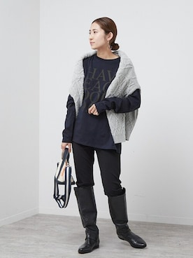 「FRAMeWORK（フレームワーク）のアイテム（ブーツ）」を使った、haruさん（レディース・161cm）の秋コーディネート