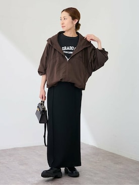 「アイテム（マウンテンパーカー）」を使った、haruさん（レディース・161cm）の秋コーディネート