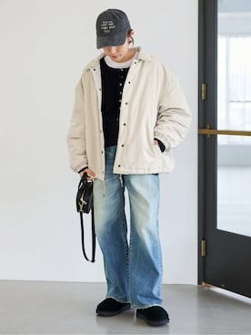 「アイテム（その他アウター）」を使った、haruさん（レディース・161cm）の秋コーディネート