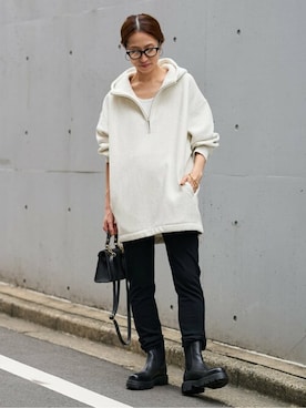 「アイテム（スウェット）」を使った、haruさん（レディース・161cm）の秋コーディネート