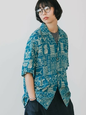 「TWO PALMS（トゥーパームス）のアイテム」を使った、萌笑さん（レディース・160cm）の春コーディネート