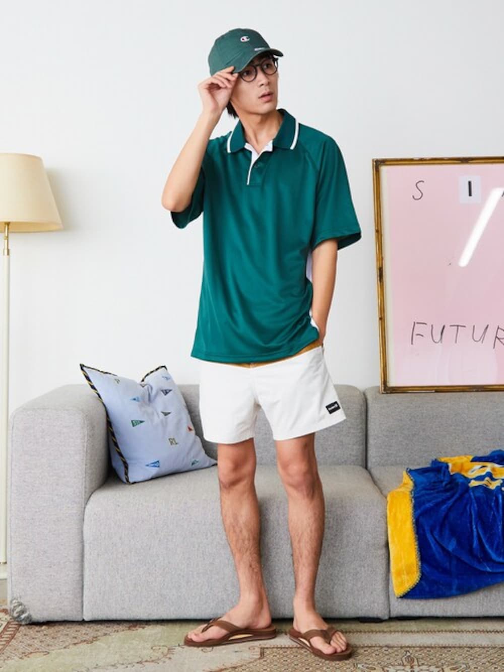 「ハーフパンツ、Hurley、水着、ボードショーツ、水着コーデ」｜「Hurley のHurley/ハーレー SESSIONS BOHEMIA 16 BOARDSHORTS ボーダー ボードショーツ 水着 サーフィン ハーフパンツ（水着、ホワイト系）」を使った、ROOPTOKYOKSさん（メンズ・178cm）の夏コーディネートの1枚目の写真