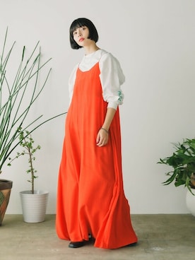 「ESLOW（エスロー）のアイテム」を使った、萌笑さん（レディース・160cm）の秋コーディネート