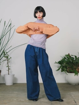 「CURRENTAGE（カレンテージ）のアイテム」を使った、萌笑さん（レディース・162cm）の秋コーディネート