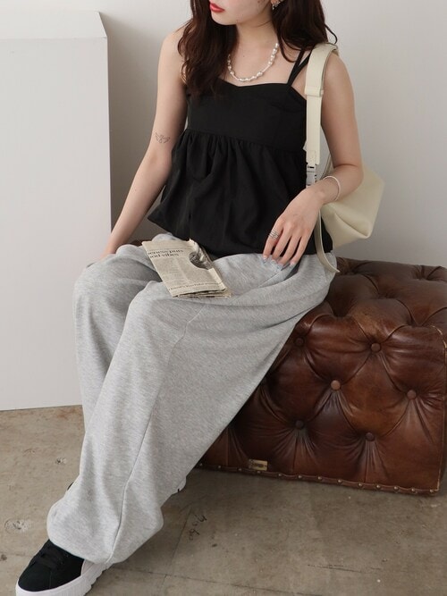 バルーンペプラムニットキャミソール ROOP TOKYO キャミソール Balloon Peplum Camisole / バルーン