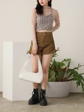 「Dr. Martens（ドクターマーチン）のアイテム」を使った、ROOPTOKYOKSさん（レディース・163cm）の夏コーディネート