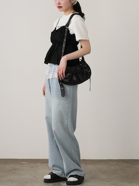 「タックイン」｜ROOPTOKYOKSさん（レディース・163cm）の夏コーディネート