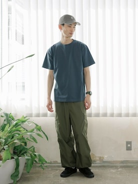 「CROSS & STITCH（クロスステッチ）のアイテム」を使った、萌笑さん（メンズ・181cm）の夏コーディネート