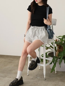 「アイテム（スウェットパンツ）」を使った、ROOPTOKYOKSさん（レディース・163cm）の夏コーディネート
