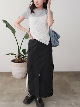 「CHARLES & KEITH（チャールズ & キース）のアイテム」を使った、ROOPTOKYOKSさん（レディース・163cm）の夏コーディネート