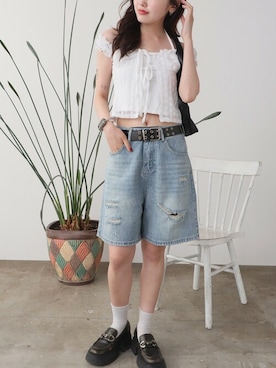 「CHARLES & KEITH（チャールズ & キース）のアイテム」を使った、ROOPTOKYOKSさん（レディース・163cm）の夏コーディネート