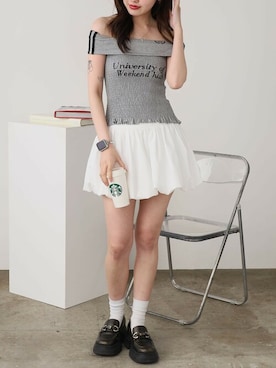 「ミニスカート」｜ROOPTOKYOKSさん（レディース・163cm）の夏コーディネート