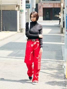 「アイテム（チノパンツ）」を使った、ROOPTOKYOKSさん（レディース・167cm）の夏コーディネート