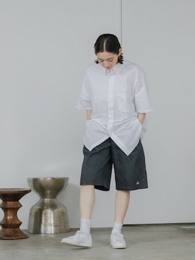 「アイテム（チノパンツ）」を使った、ROOPTOKYOKSさん（レディース・165cm）の夏コーディネート