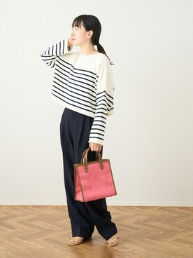 「TRICOTS JEAN MARC（トリコットジーンマルク）のアイテム（ニット/セーター）」を使った、JOURNAL STANDARD 本社スタッフBさん（レディース・160cm）の冬コーディネート