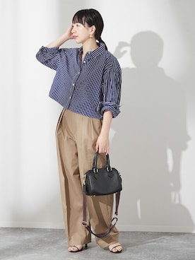 「THOMAS MASON（トーマス メイソン）のアイテム」を使った、JOURNAL STANDARD 本社スタッフBさん（レディース・160cm）の夏コーディネート
