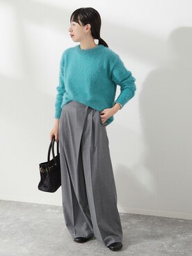 「TRICOTS JEAN MARC（トリコットジーンマルク）のアイテム（ニット/セーター）」を使った、JOURNAL STANDARD 本社スタッフBさん（レディース・160cm）の夏コーディネート