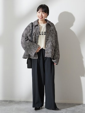 「journal standard L'essage（ジャーナルスタンダードレサージュ）のアイテム（その他アウター）」を使った、JOURNAL STANDARD 本社スタッフBさん（レディース・160cm）の秋コーディネート