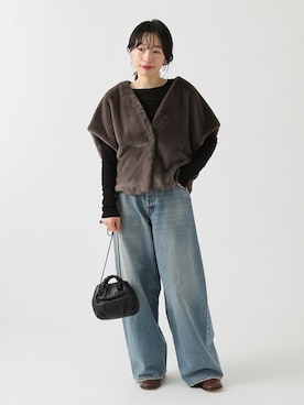 「journal standard L'essage（ジャーナルスタンダードレサージュ）のアイテム（その他アウター）」を使った、JOURNAL STANDARD 本社スタッフBさん（レディース・160cm）の秋コーディネート