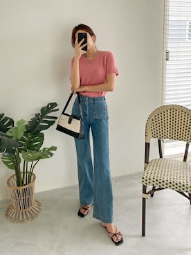 「韓国ファッション」｜SECRET LABELさん（レディース・162cm）の夏コーディネート