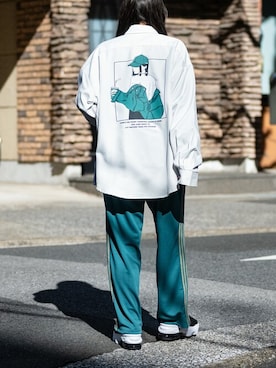 「トラックパンツコーデ」｜wwwearさん（レディース・155cm）の春コーディネート