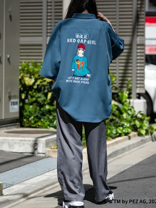 セール】【a-r】〔PEZ×RedCapGirl〕バックイラスト＆刺繍 ルーズ