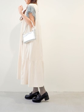 「byあしながおじさん」｜ECスタッフ２さん（レディース・160cm）の冬コーディネート