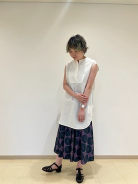 「FAEDA（ファエダ）のアイテム」を使った、立川さん（レディース・172cm）の春コーディネート