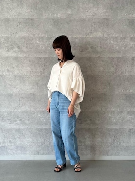 「シャツ 」｜「アイテム（アクセサリー）」を使った、yuka11288さん（レディース・151cm）の夏コーディネート