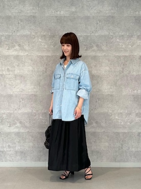 「シャツ 」｜「アイテム（アクセサリー）」を使った、yuka11288さん（レディース・151cm）の夏コーディネート