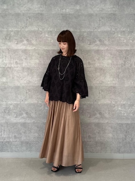 「シャツ 」｜「アイテム（アクセサリー）」を使った、yuka11288さん（レディース・151cm）の夏コーディネート