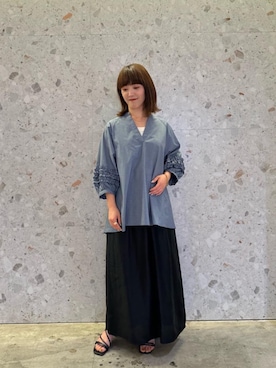 「シャツ 」｜「アイテム（アクセサリー）」を使った、yuka11288さん（レディース・151cm）の夏コーディネート