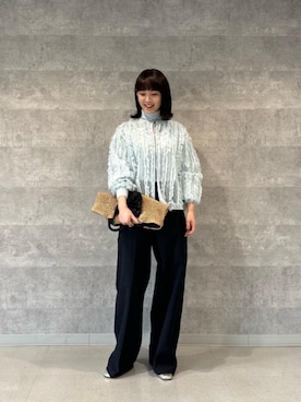 「ワイドパンツ 」｜「アイテム（バッグ）」を使った、yuka11288さん（レディース・151cm）の春コーディネート